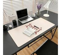 Computer Mouse Pads For Desk, Just A Girl Girl Who Loves Jesus Mouse Pad Computer Mousepad, 12x24 Inch Portable Non-Slip Rubber Base Design For Pc & Wireless Laptop Home Office