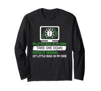 Computer Nerd 99 Little Bugs in My Code Funny Coder Long Sleeve T-Shirt