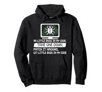Computer Nerd 99 LITTLE BUGS IN MY CODE Funny Coder Pullover Hoodie