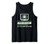 Computer Nerd 99 Little Bugs in My Code Funny Coder Tank Top