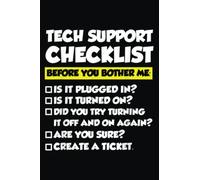Computer Nerd Sysadmin Gift, Helpdesk Tech Support Checklist N-Book: Journal notebook