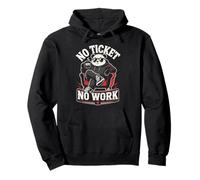 Computer NO TICKET NO WORK FUNNY Science Coder Pullover Hoodie