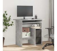 vidaXL Desk Concrete Grey 80x45x74 cm Engineered Wood NEW