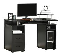 Computer Office Desk Table Workstation w/ Keyboard Tray, Drawer, Black HOMCOM
