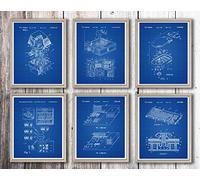 Computer Patent Set of 6 Computer Prints IT Wall Art Computer Programming Computer Programmer Gift Coding Poster IT Art WB286-291 (11.7 x 16.5 (A3), Blueprint)