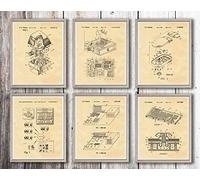 Computer Patent Set of 6 Computer Prints IT Wall Art Computer Programming Computer Programmer Gift Coding Poster IT Art WB286-291 (30cm x 40cm, Parchment)
