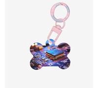 Computer Processor with Magic Light Print Acrylic Dog Bone Ornament,Pet Ornament,Key Chain,Gifts Wrapping,for Pet Lovers