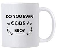 Computer Programmer Gifts. Do You Even Code Bro. 11 Ounce Nerdy Programming Coffee Mug. Gift Idea for Geek Developer That Loves Coding.