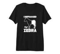 Computer Programmer Software Engineer I Defragged My Zebra Premium T-Shirt