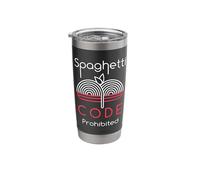 Computer Programming Spaghetti Code Programmer Italian Food Stainless Steel Insulated Tumbler
