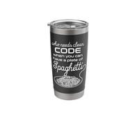 Computer Programming Spaghetti Code Programmer Stainless Steel Insulated Tumbler