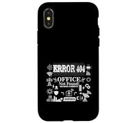 Computer remote Work IT Humor Error 404 Office Not Found Case for iPhone X/XS