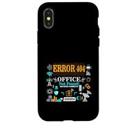 Computer remote Work IT Humor Error 404 Office Not Found Case for iPhone X/XS
