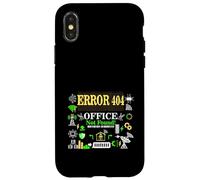 Computer remote Work IT Humor Error 404 Office Not Found Case for iPhone X/XS