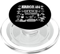 Computer remote Work IT Humor Error 404 Office Not Found PopSockets PopGrip for MagSafe