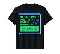 Computer Science Code Compiles When T.A. Detected CS Student T-Shirt