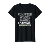 Computer Science Degree Loading CS School Major Value Graphic T-Shirt, Women, Black, M