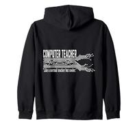 Computer Science IT Support Funny Computer Teacher Zip Hoodie