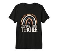 Computer Science Teacher Boho Rainbow Teacher Premium T-Shirt