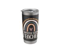 Computer Science Teacher Boho Rainbow Teacher Stainless Steel Insulated Tumbler