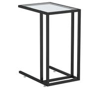 Vidaxl Computer Side Table Transparent 50X35X65 Cm Tempered Glass