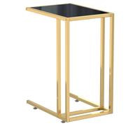 vidaXL Computer Side Table Black Tempered Glass Home Couch Coffee End Table
