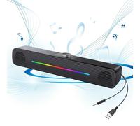 Computer Speakers Desktop Sound Bar, Computer Audio Bar - Computer Desk Speaker,RGB Desktop Speakers with Enhanced Bass Effect for Bu Computers
