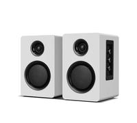 Computer Speakers for Desktop PC, Active Bookshelf Speaker with 3" Carbon Fiber Woofer and Silk Film Tweeter, Supports Bluetooth 5.3, USB-C, AUX/RCA Input for Record Player TV - White Stereo Set