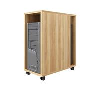 Computer Stands Removable Desktop CPU Host Bracket Multipurpose CPU Case Stand Rolling Cart CPU Floor Stand with 4 Caster Rolling Wheels 5 Colors Platforms (Color : White) (Natural)