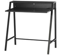 Computer Study Desk with Upper Storage Shelf Stylish Indoor Decor 85cm - Black