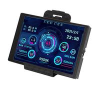 Computer Temperature Monitor, Mini 3.5 Inch IPS USB Screen, Computer Case Secondary Screen, PC Temperature Display for Hard Disk Data Monitor (15cm-Black)