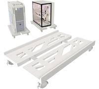 Computer Tower Stand, Adjustable Mobile CPU Stand with 4 Rolling Caster Wheels, PC Tower Stand Fits Most PC Under Desk-White