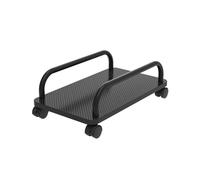 Computer Tower Stand Cpu Stand Portable Moveable Pc Host Holder Office Desktop Pc Case Base With 4 Rolling Caster Wheels Gaming Pc Holder Rolling Desk(Black)