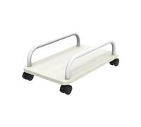 Computer Tower Stand Cpu Stand Portable Moveable Pc Host Holder Office Desktop Pc Case Base With 4 Rolling Caster Wheels Gaming Pc Holder Rolling Desk(White)