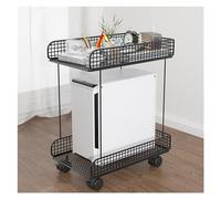Computer Tower Stand Holder, Lightweight Iron Host Tray Rack, Mobile Transport Roller with Locking Caster Wheels
