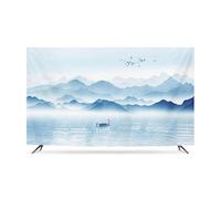 Computer TV Monitor Protector Cover Landscape Printing Dust-Proof Display Protector Elastic Fabric Non-Slip Universal Monitor Slipcover Fit Curved, LED, LCD Televisions-scenery2||43inch