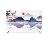 Computer TV Monitor Protector Cover Landscape Printing Dust-Proof Display Protector Elastic Fabric Non-Slip Universal Monitor Slipcover Fit Curved, LED, LCD Televisions-scenery1||43inch