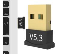 Computer USB bluetooths - Wireless Audio Dongle, Driver-frees Adapter | 5.3 Transmitter Receiver Plug For Laptop Headphones, Speaker, PC Streaming Device, Compact bluetooths Accessory For Music Use