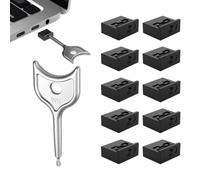 Computer Usb Data Blocker | Keyed Removable Dust Proof | Public Charging Station Usb Port Blocker | for PC Smart TV Hotel Room Airport Lounges Cafe Bus Travel