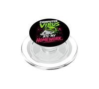 Computer Virus Ate My Homework - Crazy Edgy School Graphic PopSockets PopGrip for MagSafe