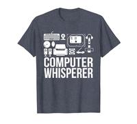 Computer Whisperer IT Tech Support Nerds Geek Computer T-Shirt, Men, Heather Blue, 3X-Large