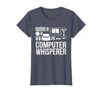 Computer Whisperer IT Tech Support Nerds G omputer T-Shirt, Women, Heather Blue, 3X-Large