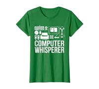 Computer Whisperer IT Tech Support Nerds Geek Computer T-Shirt, Women, Kelly Green, XX-Large
