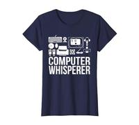 Computer Whisperer IT Tech Support Nerds G omputer T-Shirt, Women, Navy Blue, 3X-Large