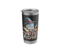 Computer Wizard Tech Genius Software Developer Stainless Steel Insulated Tumbler