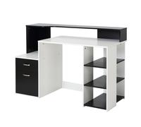 Computer Writing Desk Study Table Modern Home Office Workstation with Printer Rack