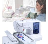 Computerised Digital Sewing Machine Embroidery Quilting Machine, Electric Embroidery Machine, 158 Built-in Patterns, 7'' Large LCD Touchscreen for Home Use