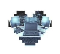 Computers and Internet Building Brick Block Puzzle Heart Shaped, Personalized Picture Puzzles Photo Jigsaw Puzzles for Adults 3D Micro Building Blocks for Home Decor Bricks Set