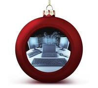 Computers and Internet Christmas Ball Ornament Shatterproof Hanging Ball Ornaments with String Decorative Christmas Baubles for Xmas Tree Home Wedding Holiday Party Decor Supply