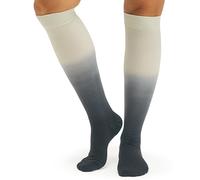 Comrad Knee High Compression Socks for Wide Calf (Black Ombre, Large),Premium Support Socks are Thin & Breathable for Pregnancy, Nurses, Athletes, and More,Men & Women, Black Ombre, Large,Wide Calf